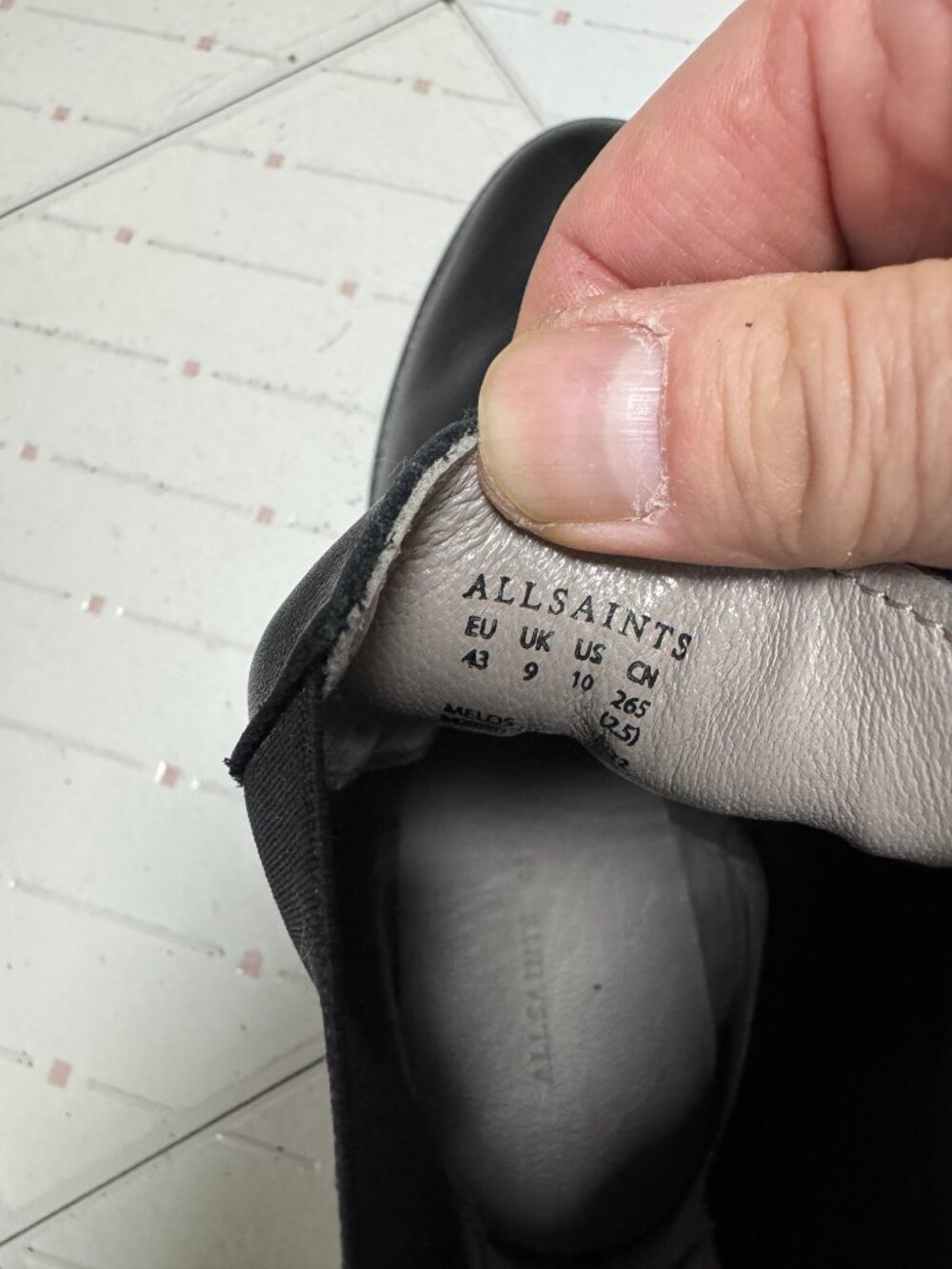 All Saints men's Chelsea boots SZ 10 Black - Picture 9 of 12